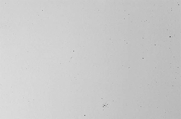 участок матрицы до и после очистки