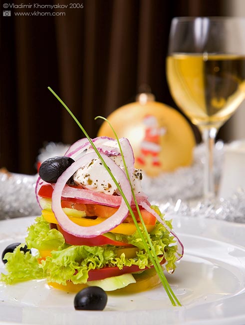 Салат овочевий з сиром фета