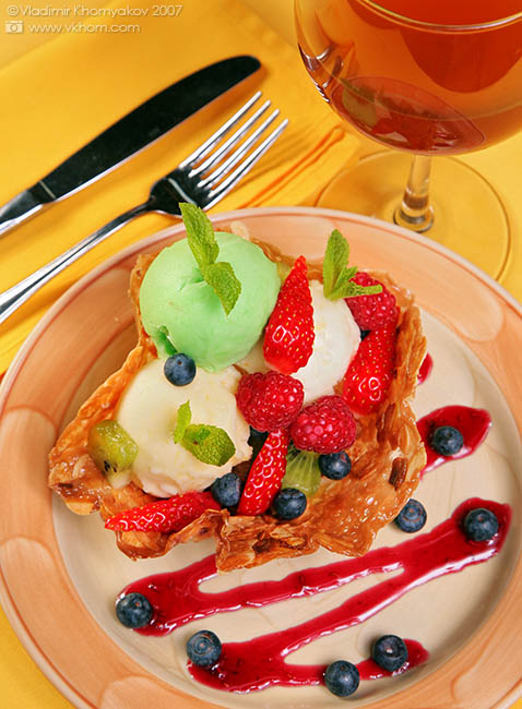 Фруктовий сорбет в ко�?ику