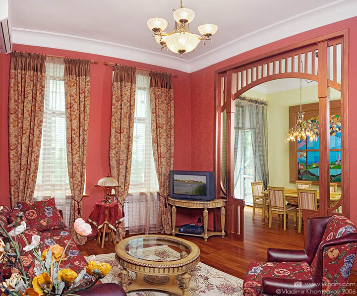 Вітальня в еклектичному стилі