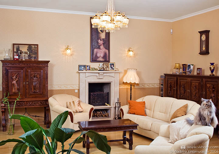 Камінна зала з елементами Сходу