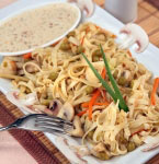 Грибна лок�?ина з вином і бобами