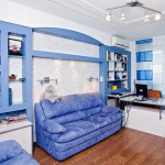 Вітальня з робочим кутком